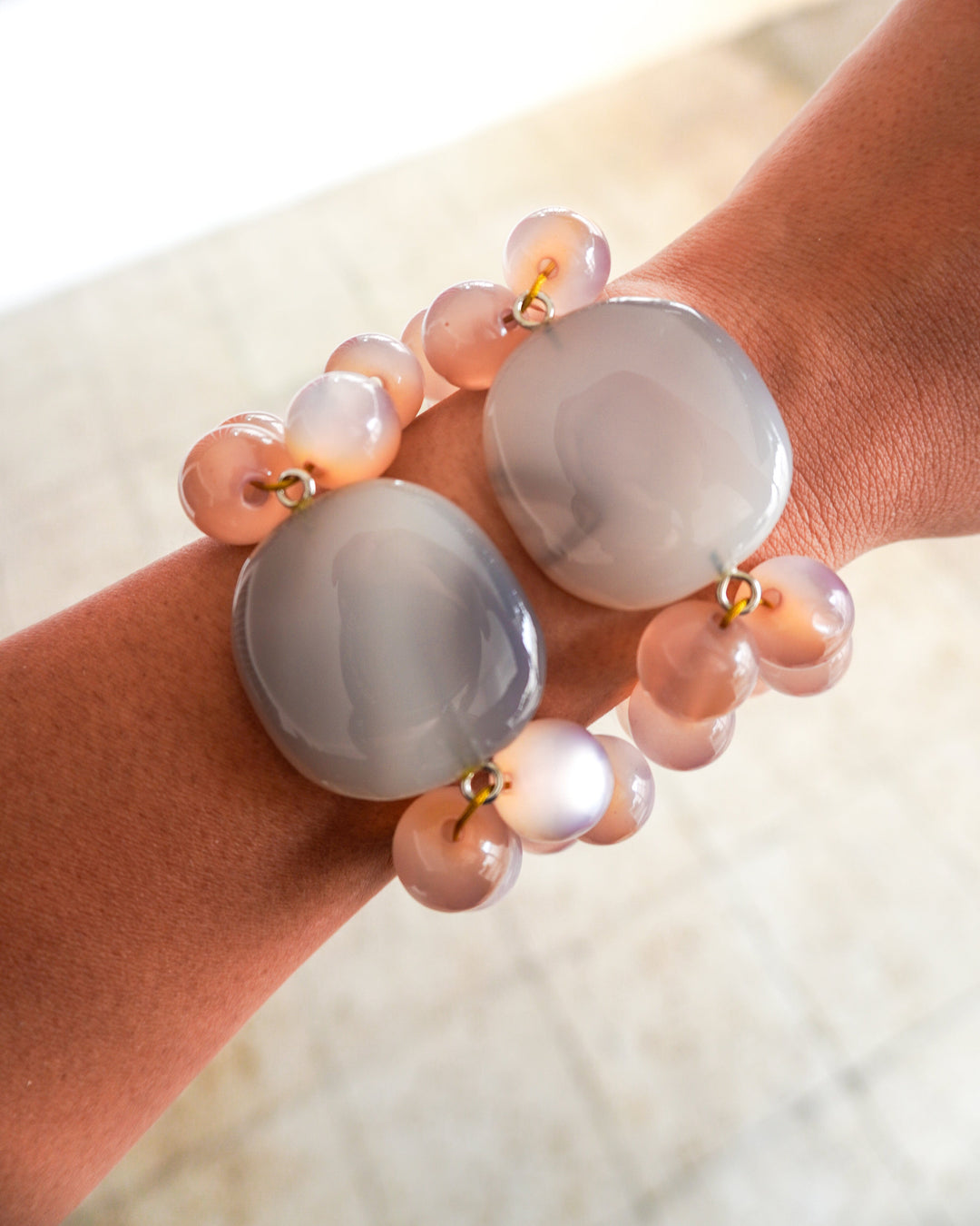 Pulsera cuarzo gris Accesoriosjeco 