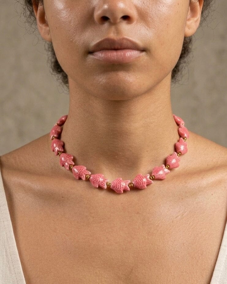 Collar pez rosa Accesoriosjeco 