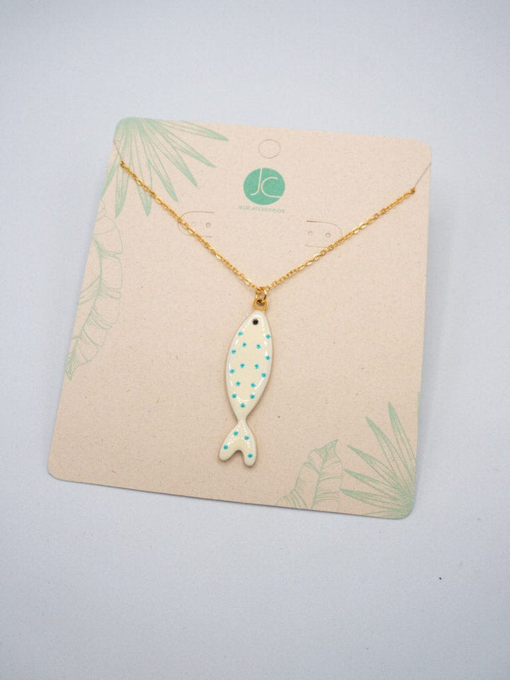 Collar pez blanco Accesoriosjeco 