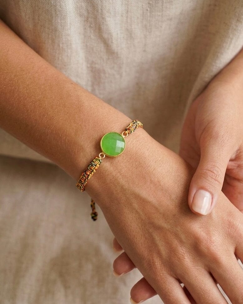 Pulsera cristal verde primavera Accesoriosjeco 