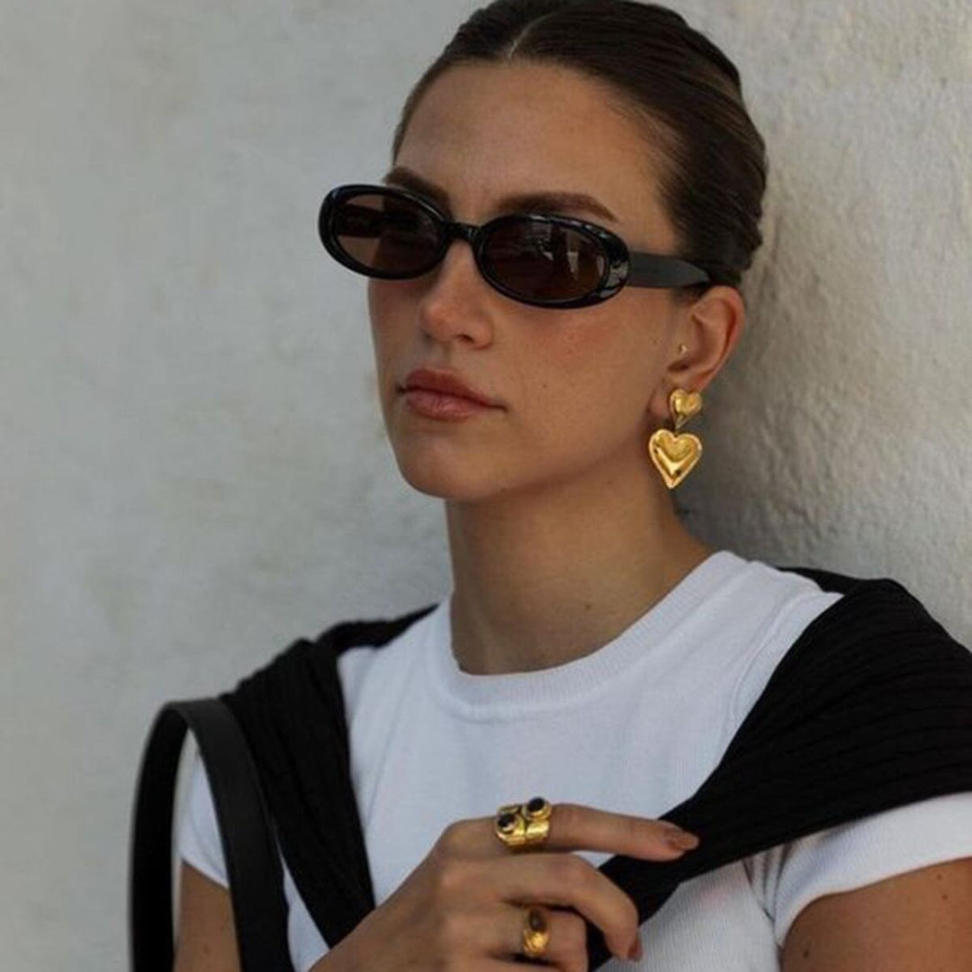 aretes corazones dorados Accesoriosjeco 