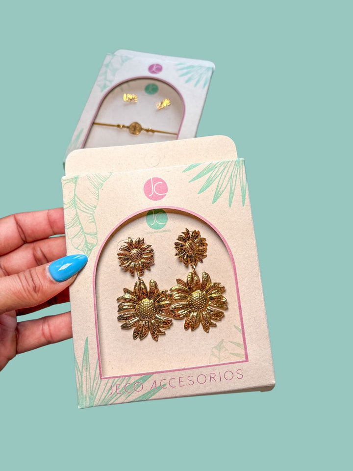 Aretes Luz de Girasol ☀️💛 Accesoriosjeco 