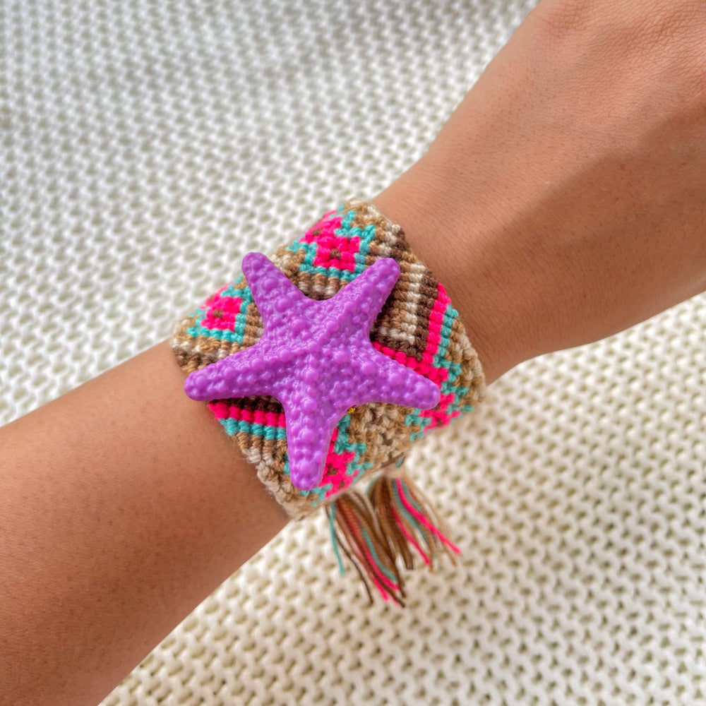 Pulsera estrella de mar morada Accesoriosjeco 