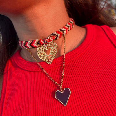 Collar wayúu corazones Accesoriosjeco 